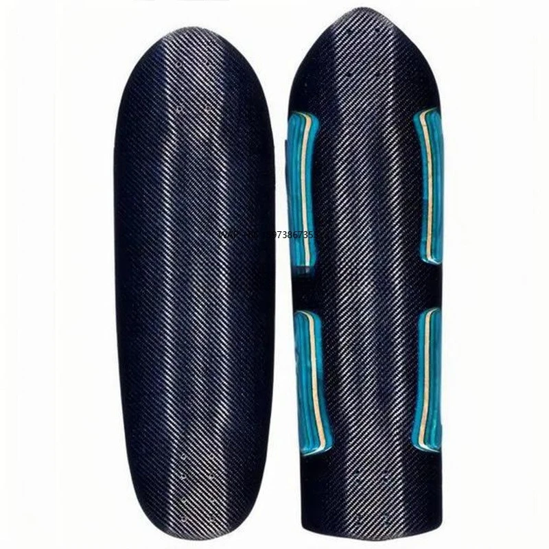 

Carbon Fiber Skateboard in Black Glossy Matte Finish Fatigue Resistance for Daily Playing Sports Sliding