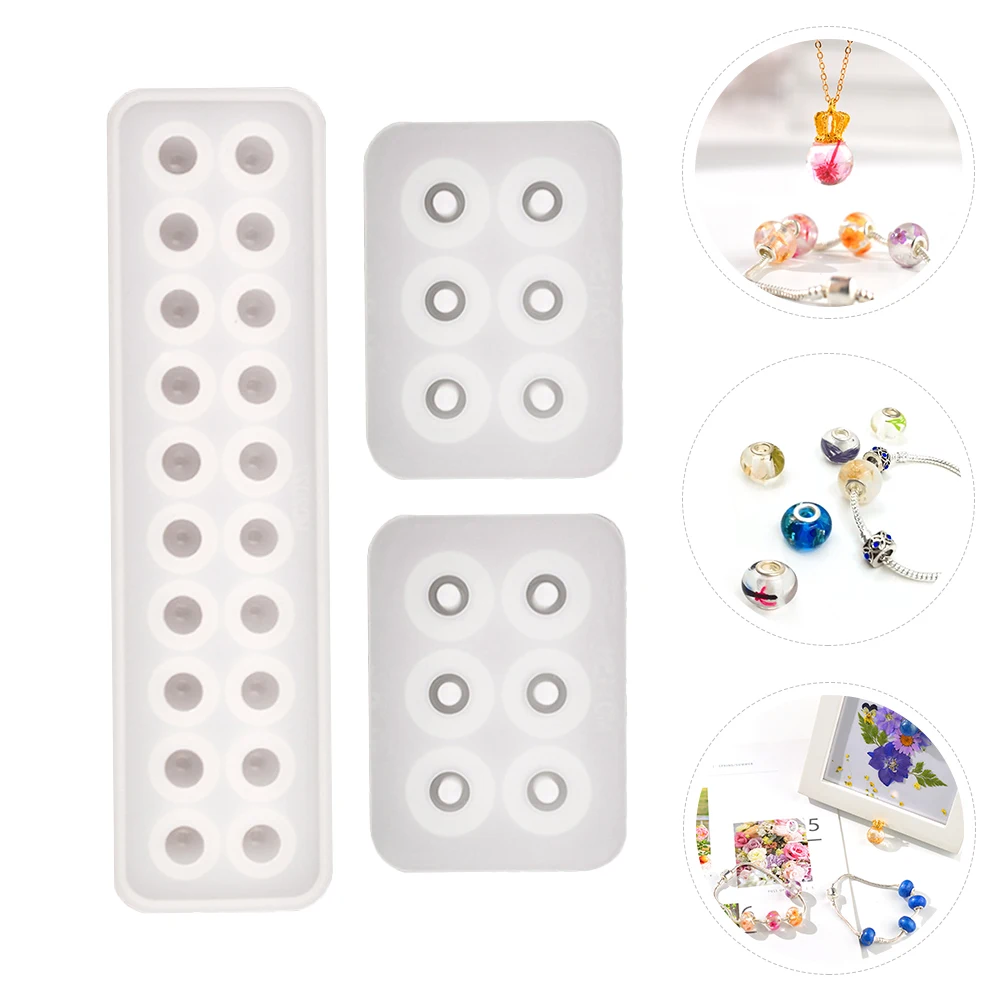 

3 pcs Silicone Pendant Molds Hanging Balls For Diy Crystal Epoxy Crafts Resin Mold Non-Stick Durable Reusable Handmade Gift Mold