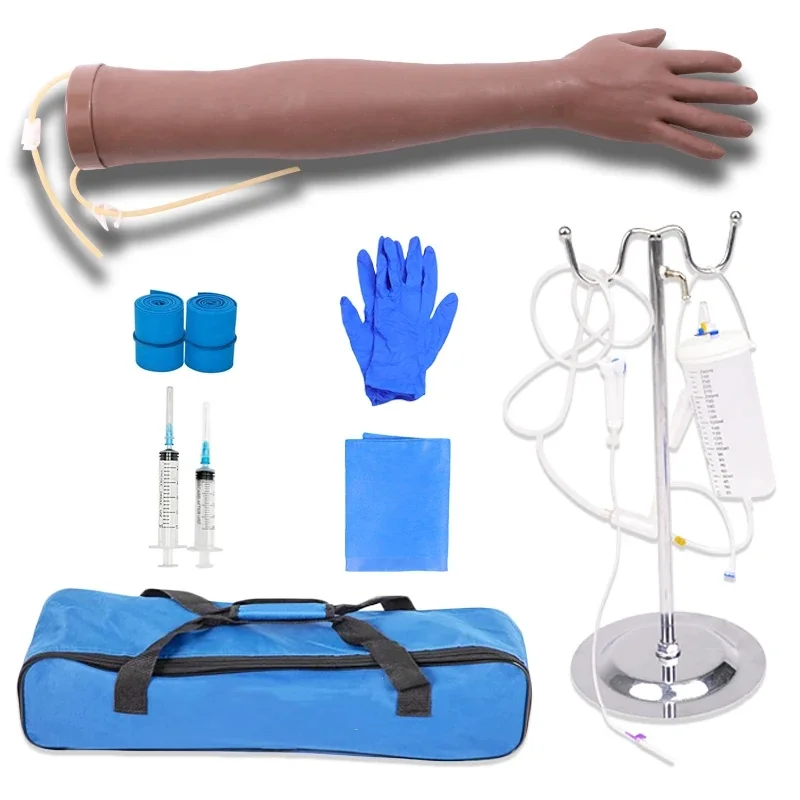 

DARHMMY Best-Selling PVC Black IV inje ction Arm Phlebotomy Intravenous infu sion Practice Kit for Medical Science Training