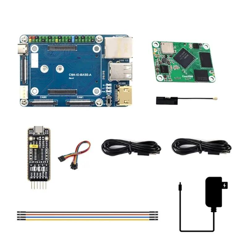 B29C-Core 3566 Module Kit With Rockchip RK3566 Quad 64Bit Core Processor AI Core Board For Raspberry Pi CM4 4G US Plug