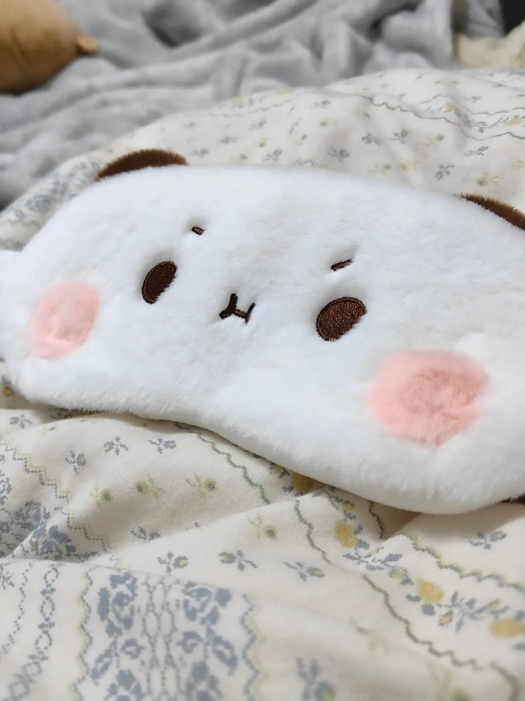 Panda Yier y Bubu, máscara suave de felpa para dormir, máscara para dormir con los ojos vendados, cubierta, máscara de felpa, parche para el ojo, siesta, cubierta para los ojos saludable personalizada