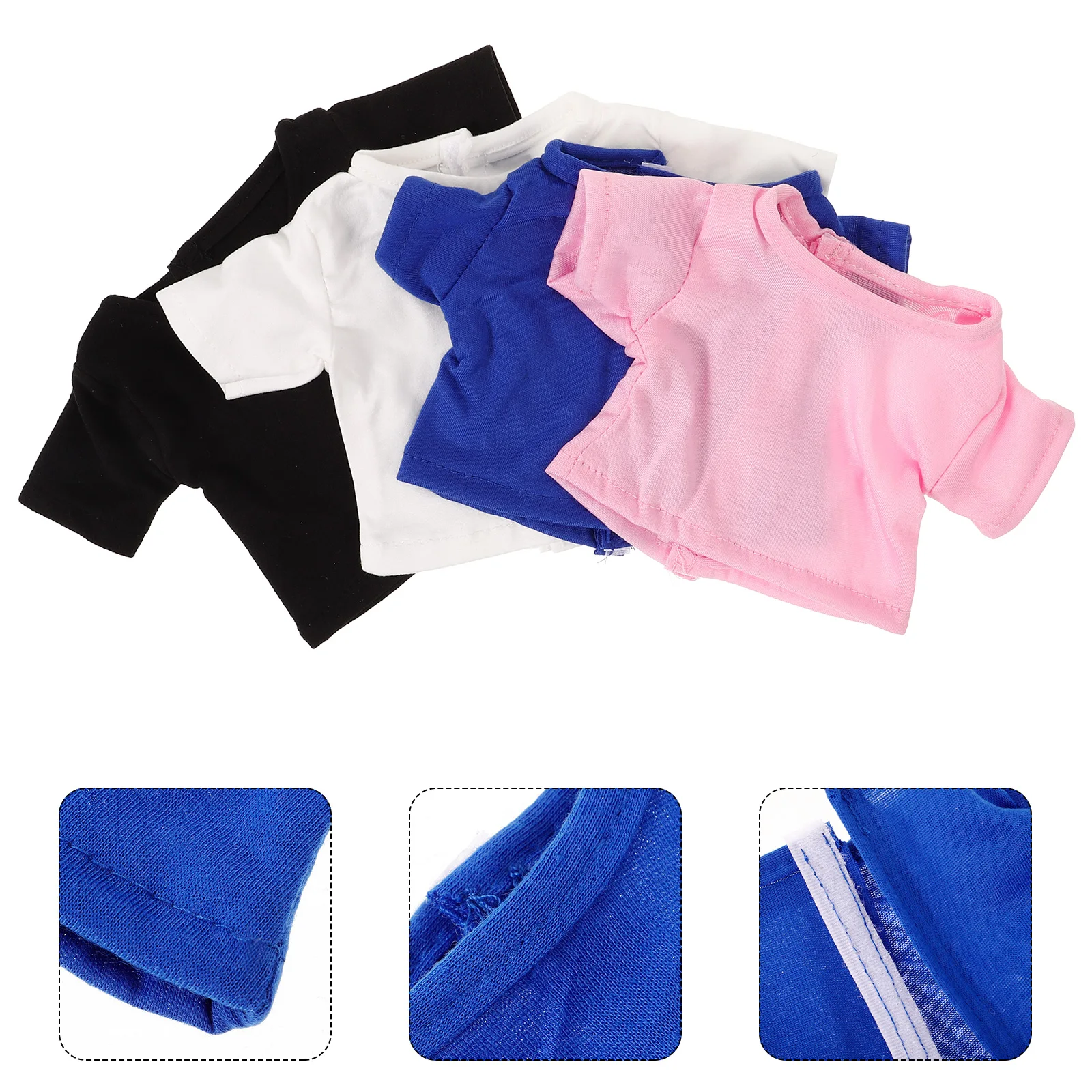 

4 Pcs Bear T-shirt Clothes Suit Replaceable Stuffed Animal Shirts Baby