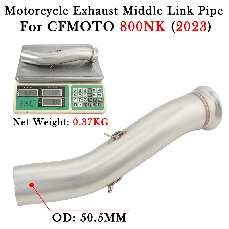 

Slip On For CFMOTO 800NK 800 NK 800 2023 Motorcycle Exhaust Modify 51MM Connecting Mid Middle Link Pipe Bike Escape Moto Muffler