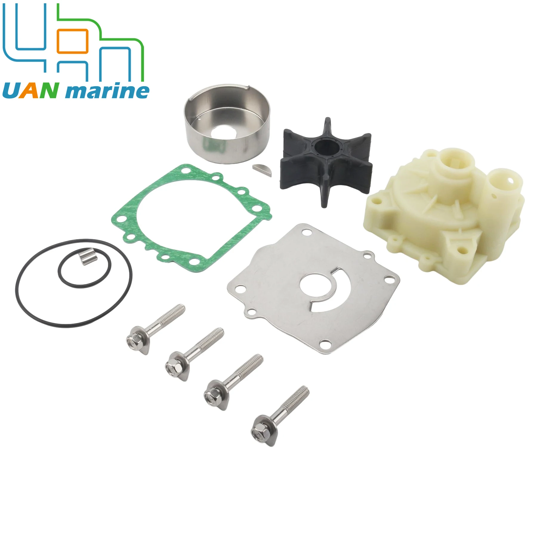 6G5-W0078-00 Water Pump Impeller Repair Kit Fits for Yamaha 2 Stroke 150 175 200 225 HP Outboard Engines Replaces 6G5-W0078-01