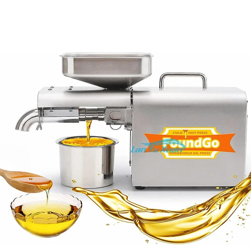 50HZ 60HZ Home Oil Press Machine Mini Durable 0-300 Degree 810w 3-5kg/h Small  Expeller