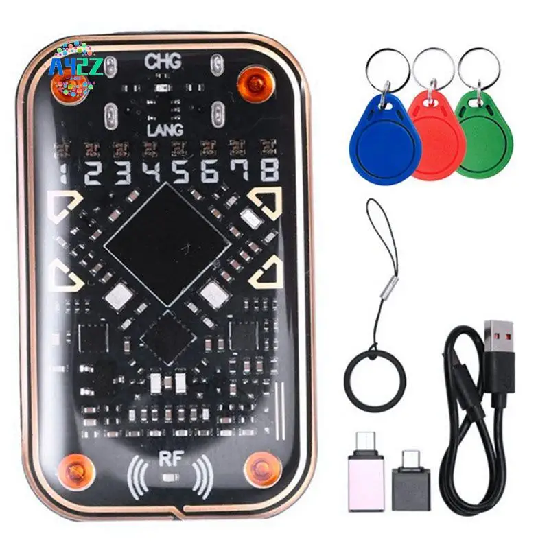 

A42Z-Chameleon V2.0 RFID Smart Card Emulator Restart Smart Chip Reader 125K 13.56M IC ID Decode Duplicator+3XUID Keychain