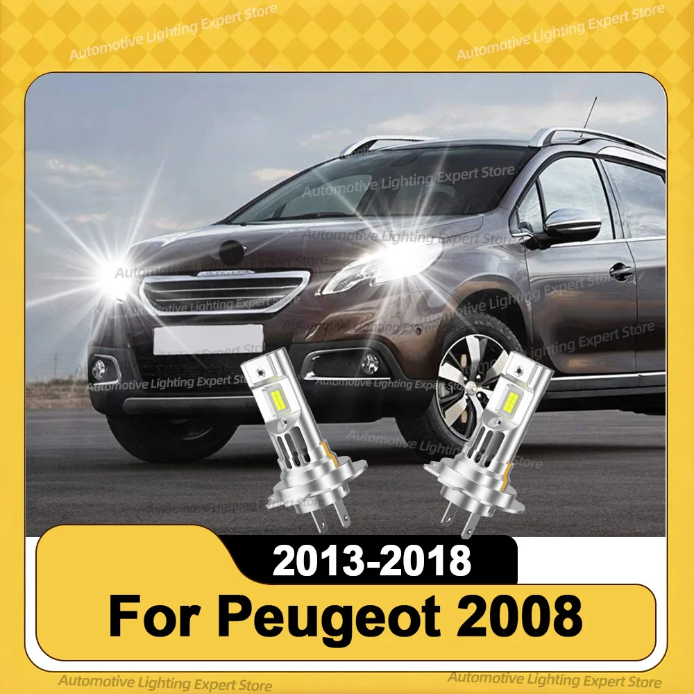 LED Headlight Bulbs 30000LM Turbofan Lamp For Peugeot 2008 2013 2014 2015 2016 2017 2018