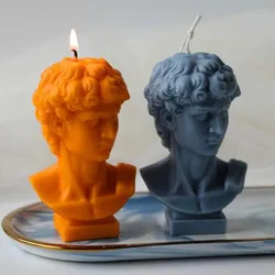 3D David Statue Silicone Candle Mold DIY European and American Art Figure Plaster Epoxy Resin Making Tool Home Decoration Crafts