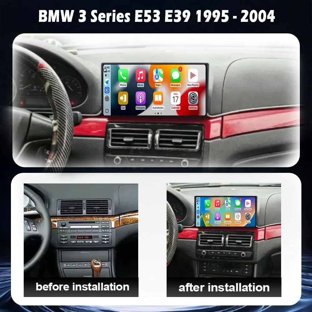 12.3 inch For BMW 3 Series E53 E39 1995-2004 Android 16 Car Radio Carplay Auto Navigation Multimedia Video Player tools BT 4G