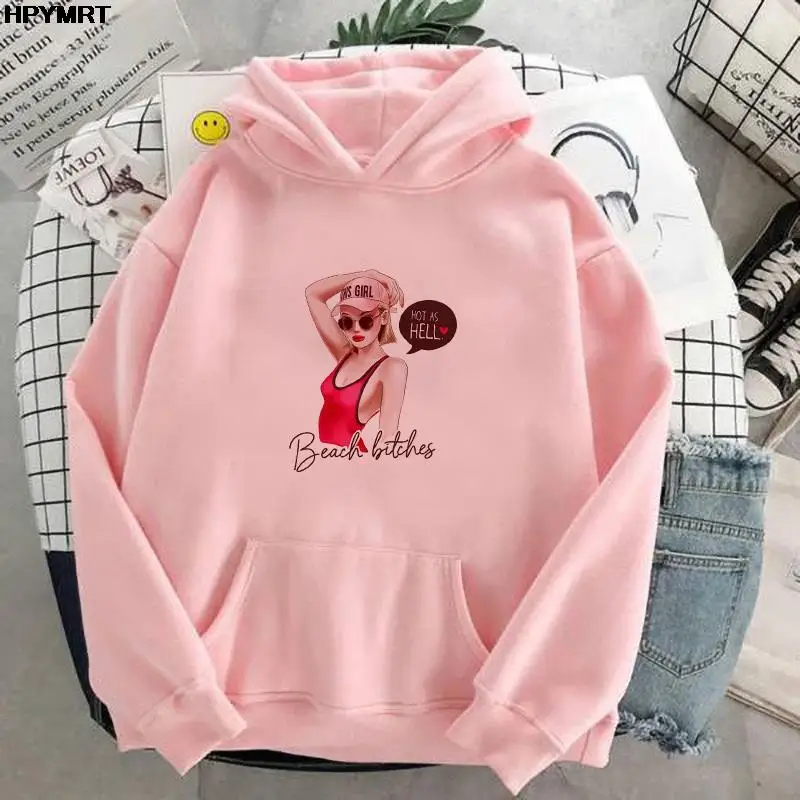 

New Spring Autumn Casual wild Fashion Tops hoodie Harajuku Cartoon Beauty print pocket long sleeves hipster Sweatshirts M-XXXL