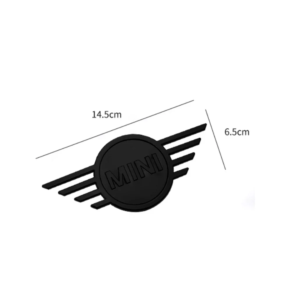 14.5cm Black Badge Hood Sticker Rear Sticker For MINI F56 F57 F55 Car Style MINI Hood Sticker MINI Grille Engine Emblem Cover