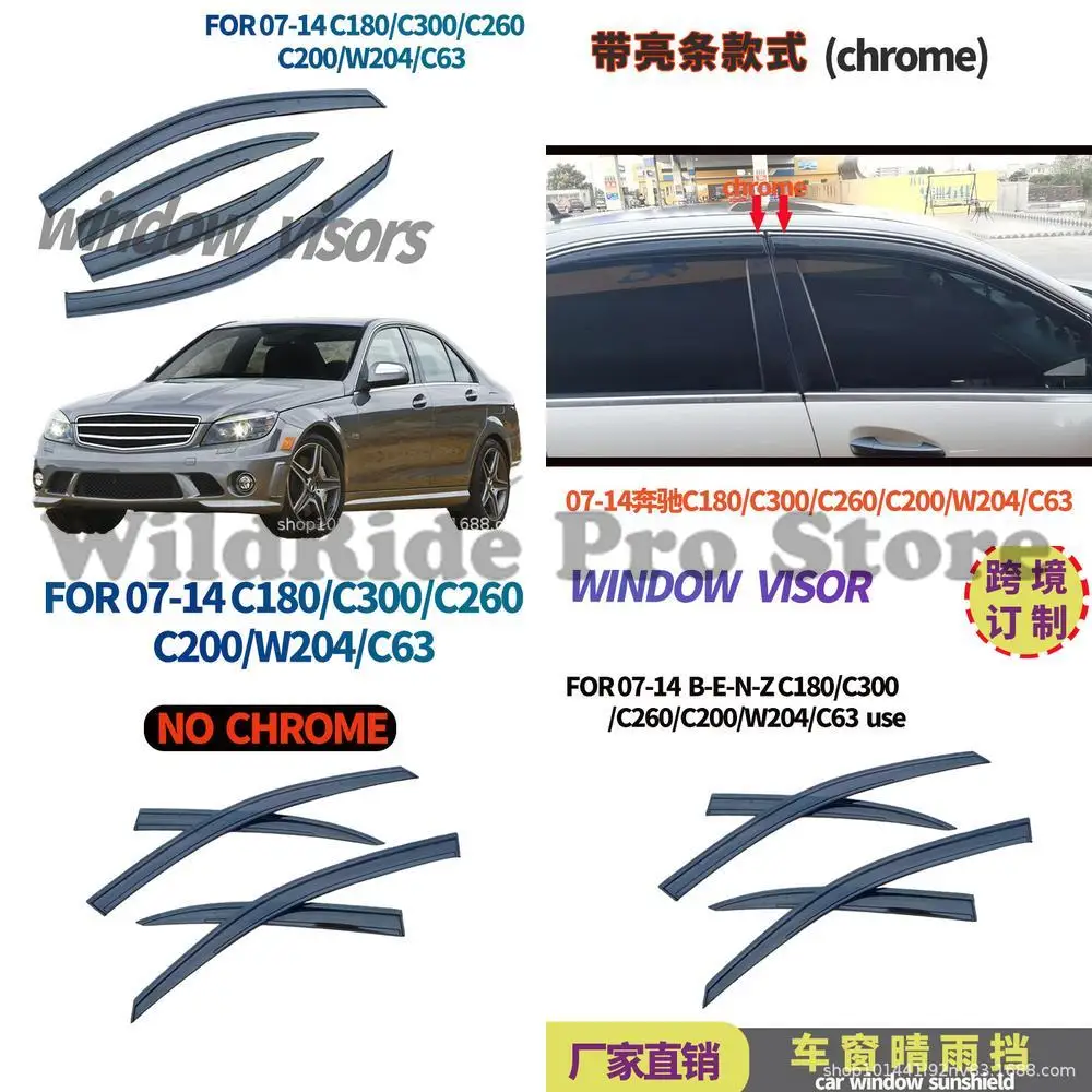 

1 set For Mercedes C Class W204 2007-14 Window Visors Rain Guards for Short Wheelbase