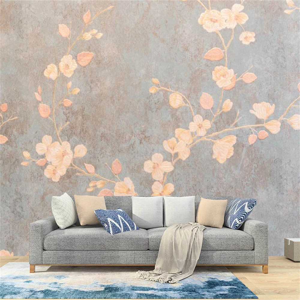 custom American retro flower TV background simple wallpapers for living room bedroom wall covering decoration home improvement