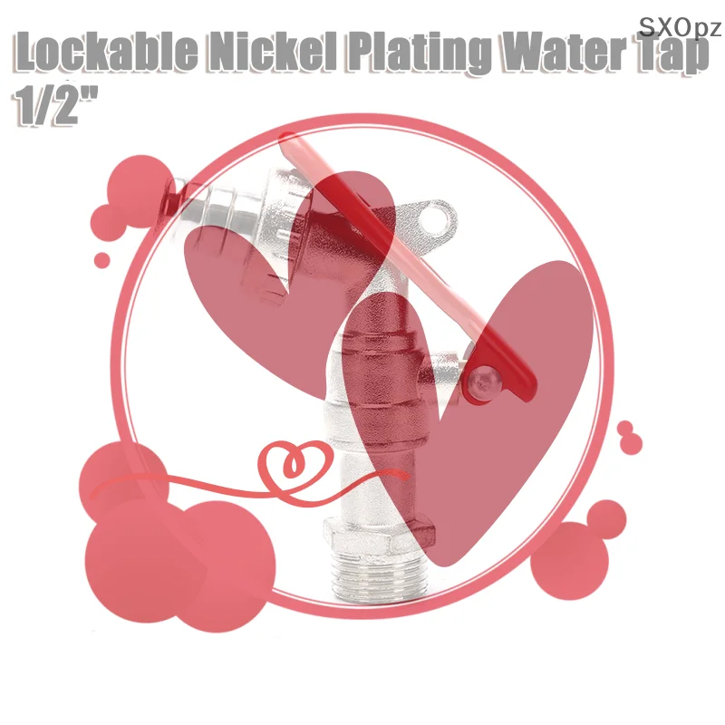 

1/2-дюймовый кран для воды из цинкового сплава, запираемый кран, садовый шланг, кран с замком