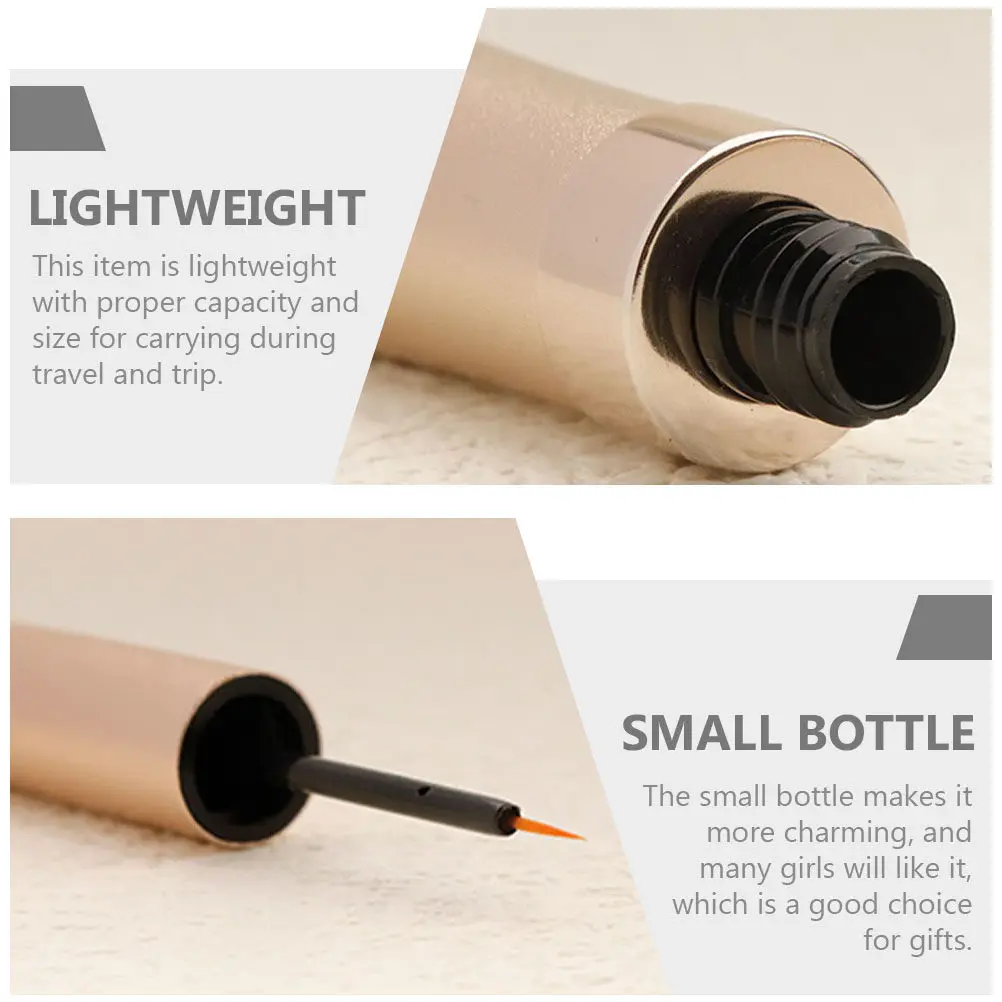 2Pcs Eyelash Growth Liquid Tubes Refillable Small Empty Mascara Eyeliner Bottles Portable Makeup Containers Leak Proof Travel