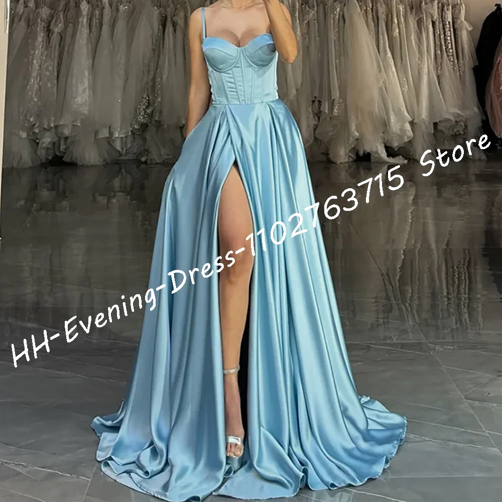 

Elegant Sweetheart Side Split A-Line Formal Evening Dresses Birthday Party Prom Gowns Customized