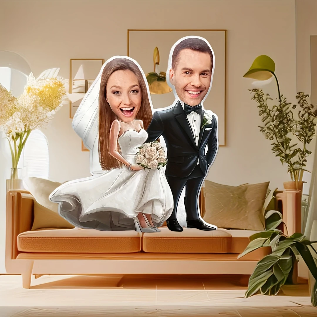 Personalized Custom-made Throw Pillows, Couple's Cuddle Pillows, Wedding-style Pillows, Suitable as Surprise Gifts for Relatives
