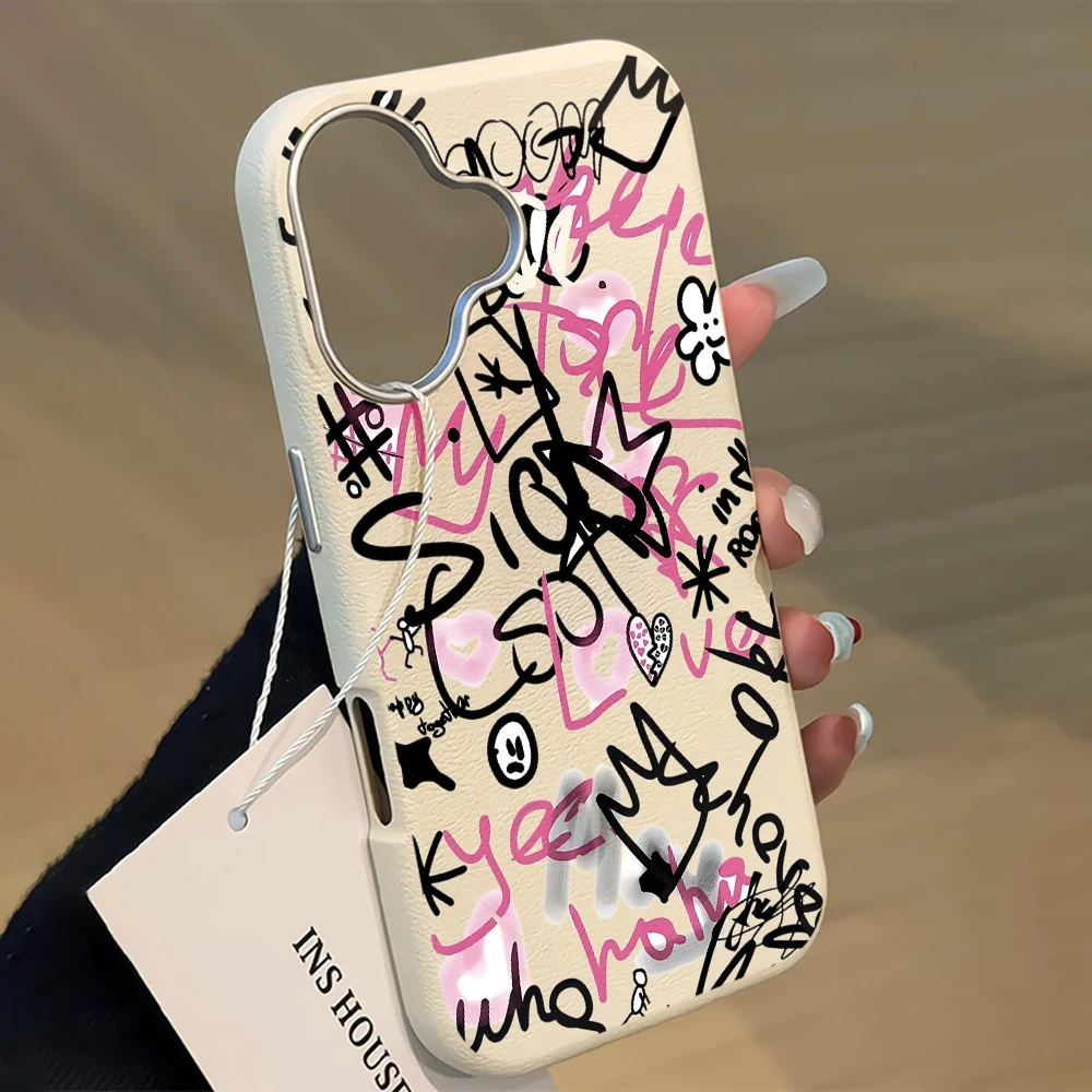 Retro-Graffiti-Y2K-Schutzhülle für iPhone 16 15 Pro Max Hüllen iPhone 17 11 12 13 ProMax 14 15 16 Plus 8 XS XR Stoßfeste TPU-Abdeckung – Detail 10
