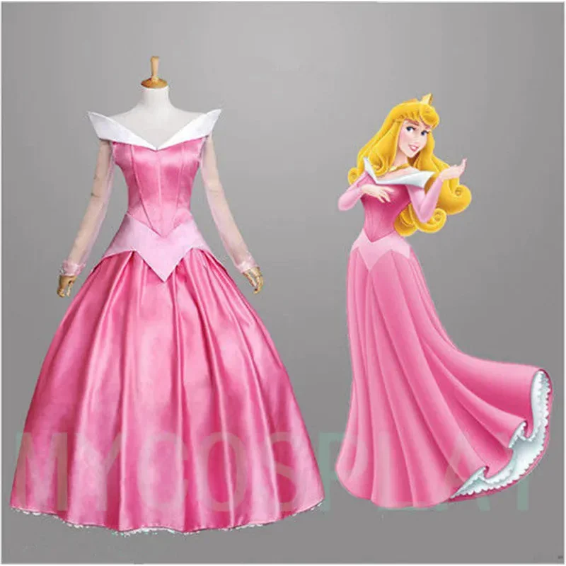 2025 New Movie Sleeping Beauty Princess Aurora Luxury Fancy Adult Cosplay Costume Halloween Christmas Woman Cloak Dress S RQR56