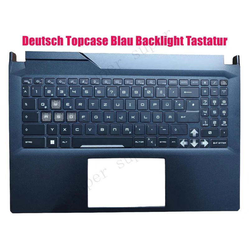 SSS+ German Top Case Keyboard for MSI Cyborg 15 A12VE/A12VF/A13VE/A13VF/AI A1VFK
