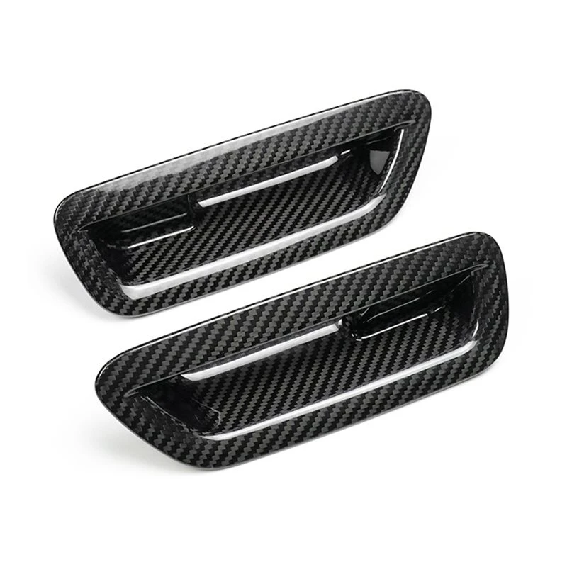 A95E-Carbon Fiber Trim Decoration Exterior Door Handle Cover For Dodge Charger 2024-2026 Accessory Parts