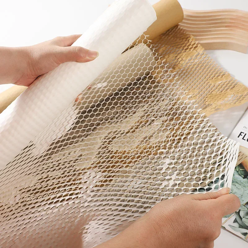 Carta da imballaggio per fiori a nido d'ape, involucro ammortizzante Materiale da imballaggio ecologico Avvolgimento protettivo Ideale per l'imballaggio di regali