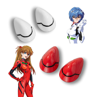 1 Pair Asuka Langley Soryu Red Hair Clips Ayanami Rei Headwear Japanese Anime EVA Cosplay Resin Hairpins Headdresses Props Gift