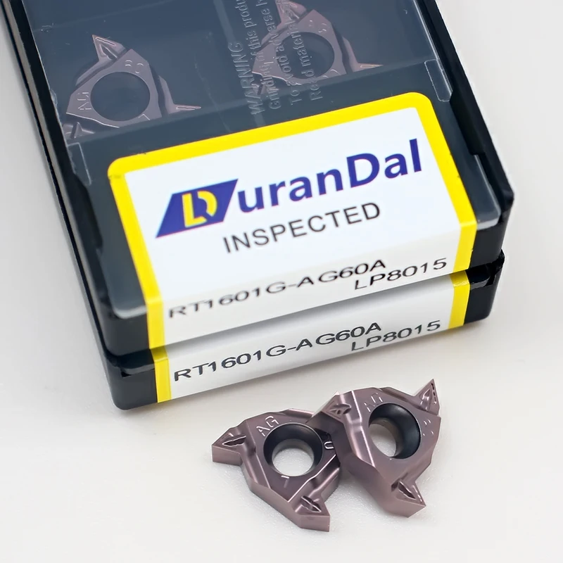 10PCS 16ER AG60 16IR-AG60 RT1601G-AG60 Plaquitas de roscado de carburo para torneado de roscas en metal, herramientas de torno para mecanizado CNC