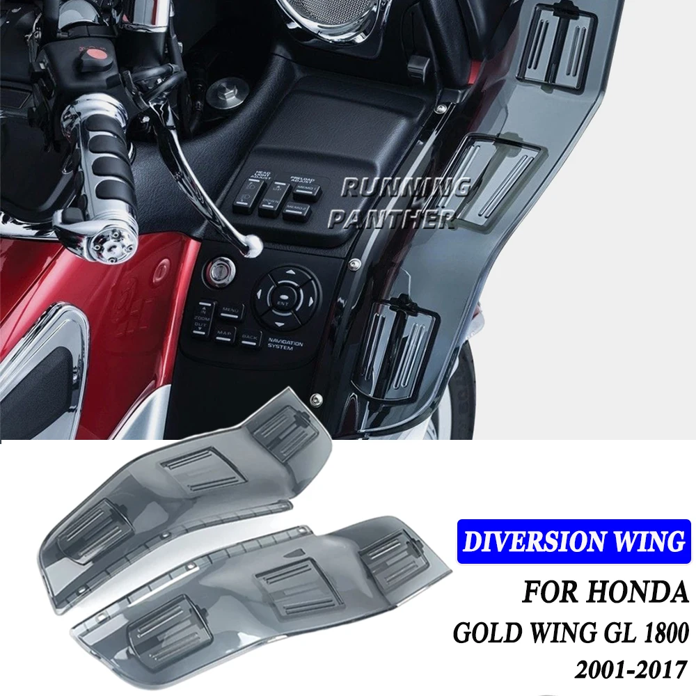 Motorcycle Side Spoilers Dragon Wing Air Guard Vented Wind Deflector For Honda Goldwing Gold Wing GL 1800 GL1800 F6B 2001-2017