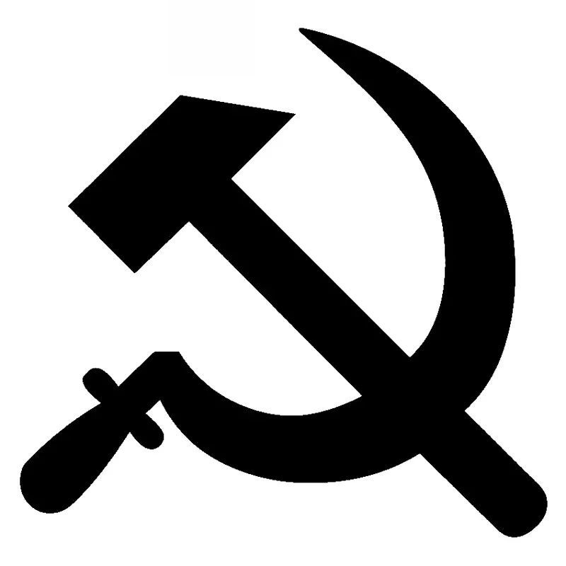 Car Stickers Communist Fashion PVC Car Decoration Accessories Stickers Creative Waterproof Sunscreen Black/white,15cm*15cm