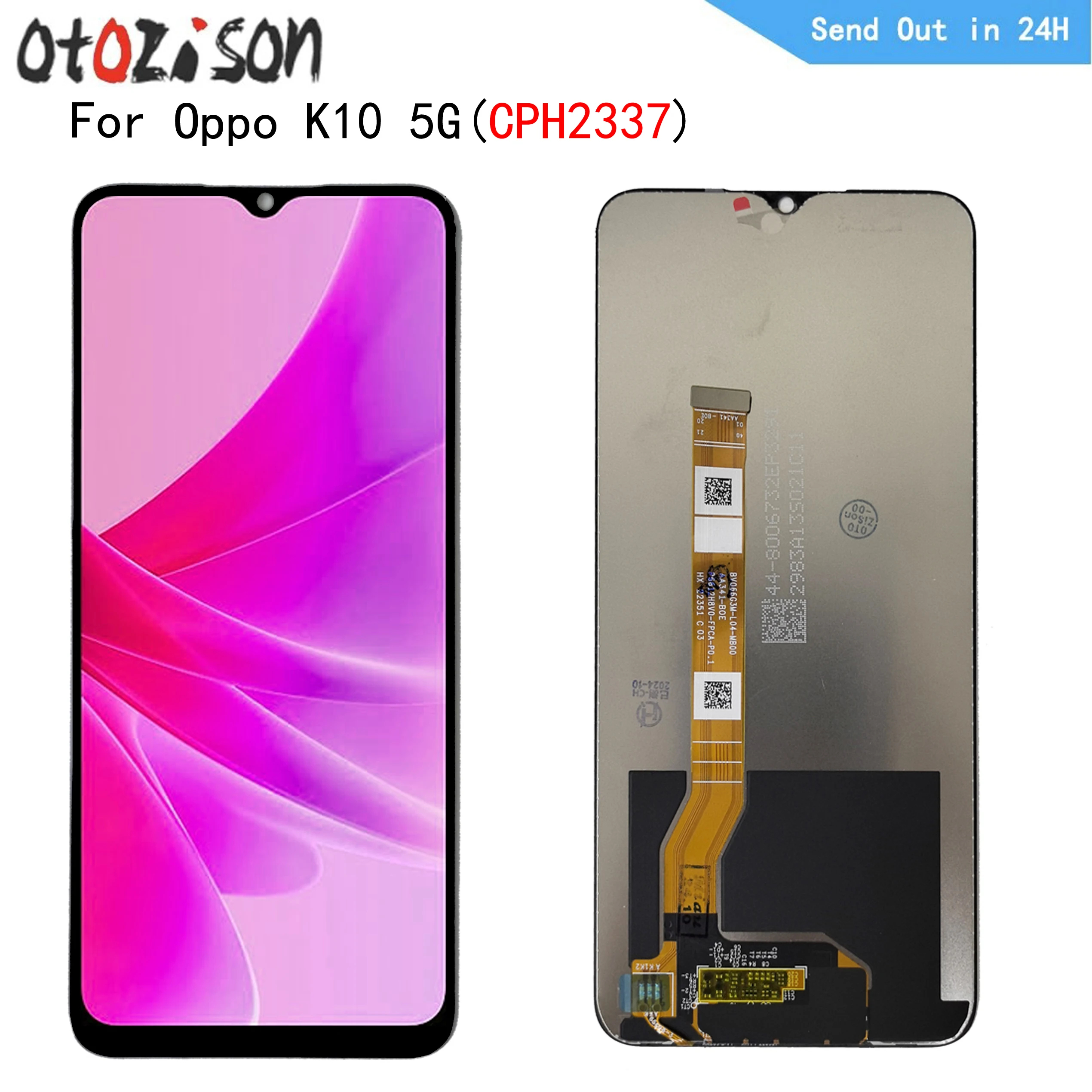 Pantalla IPS de 6,56 pulgadas para Oppo K10 5G CPH2337 pantalla LCD Digitalizador de Panel táctil con montaje de marco para Oppo K10 5G