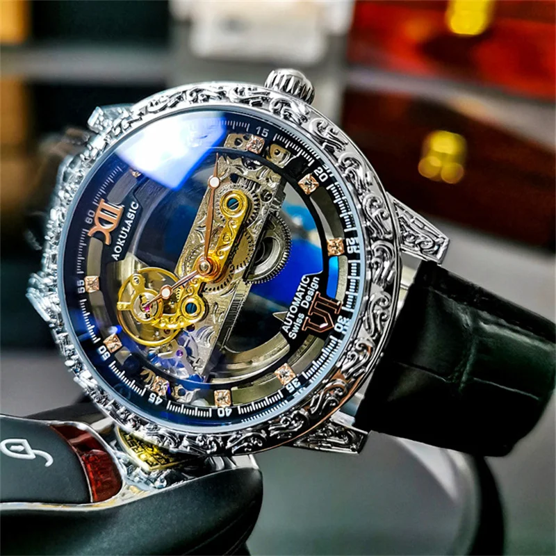 Montre AOKULASIC L’horlogerie mécanique transparente qui réinvente le luxe masculin