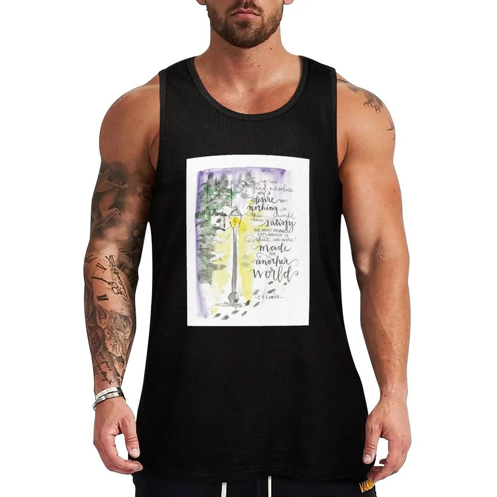Made For Another World Lamppost Tank Top Comfort Stretch Tank Top Relaxed Fit Sleeveless