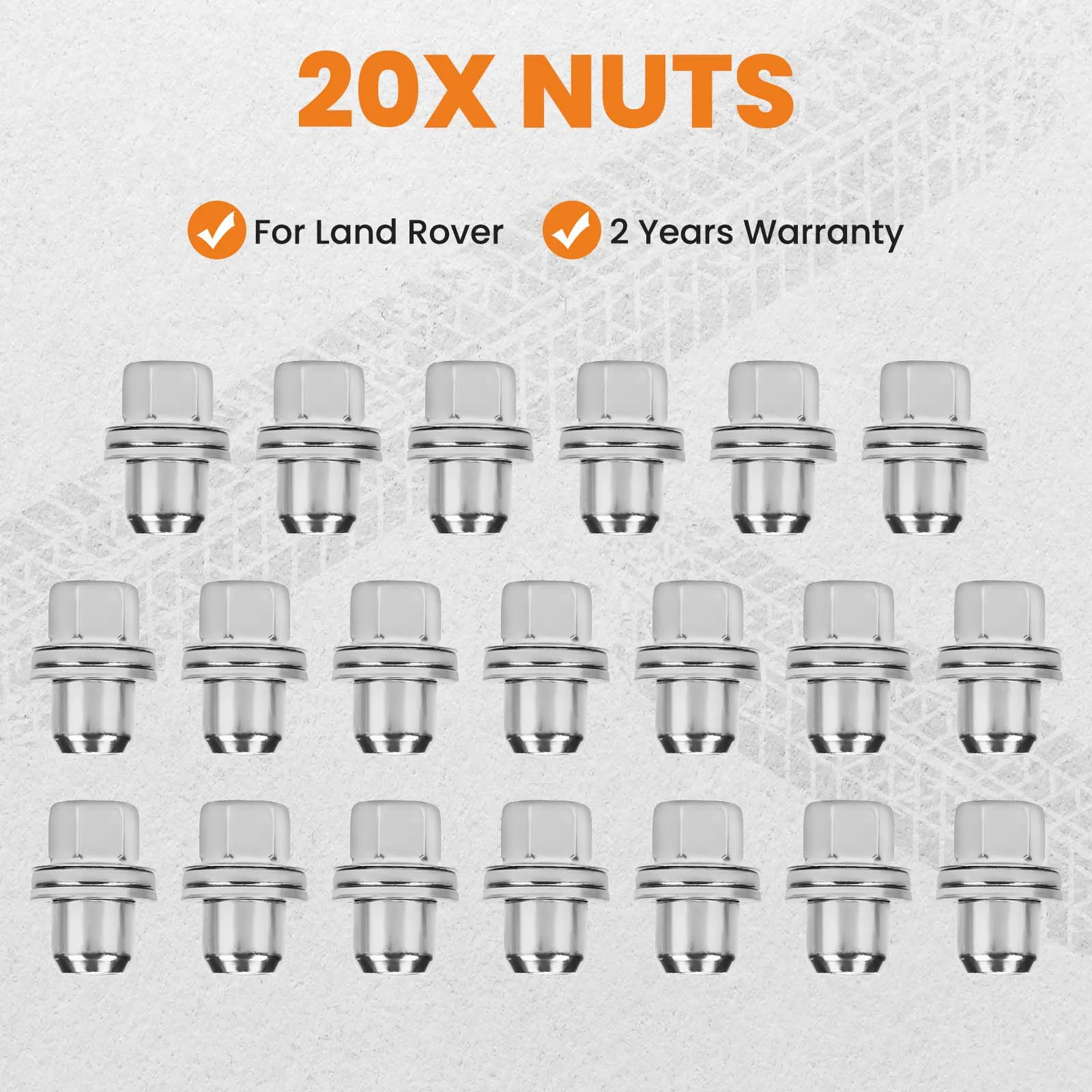 20 pcs   Left Right  Front Rear Alloy Wheel Nut for Land Rover Discovery 3 LR3 05-09 RRD500510 RRD500290  RRD500290, RRD500510