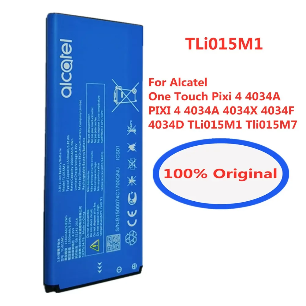 

Original TLi015M1 Tli015M7 Battery For Alcatel One Touch Pixi 4 4034A PIXI 4 4034A 4034X 4034F 4034D Phone Li-ion Accumulator