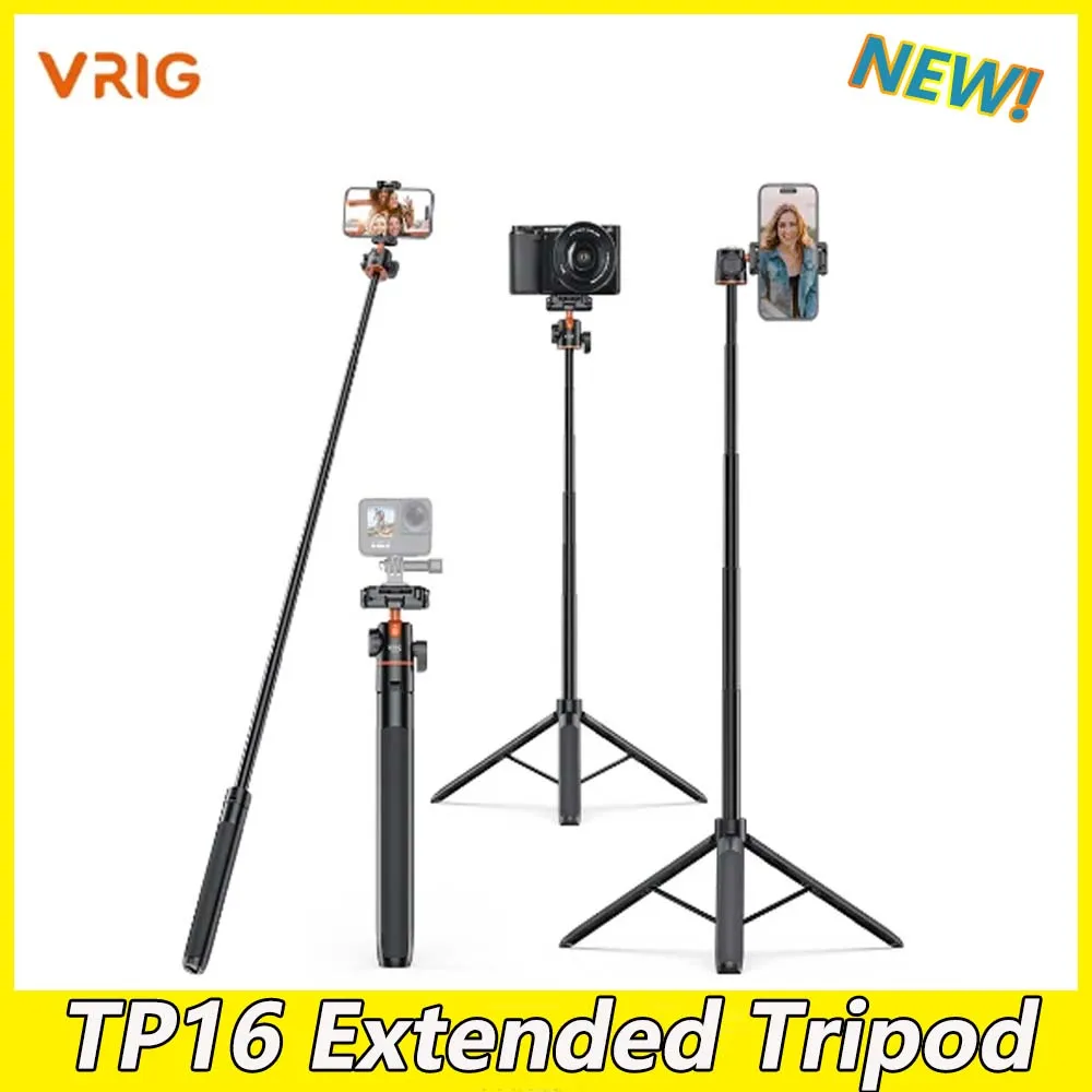 VRIG TP16 Extended Tripod Handheld Selfie Stick Cell Phone Live Stands Photo Video Shooting Multifunctional Tripods