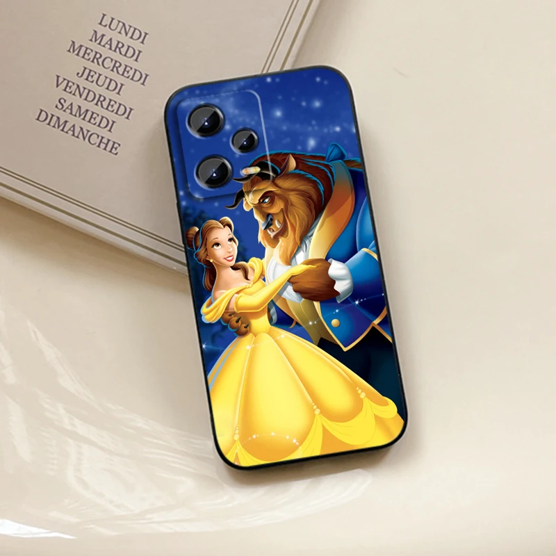 Beauty And The Beast For Xiaomi Redmi Note 13 12R 12 12S Turbo 11 11T 11S 10 10S Pro Plus 5G Black Funda Phone Case