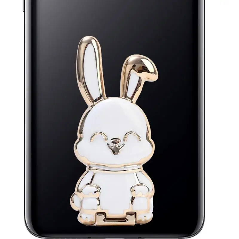 漫画付きの折りたたみ式携帯電話ホルダー,iPhone,Samsung,ユニバーサル,ウサギのサポート