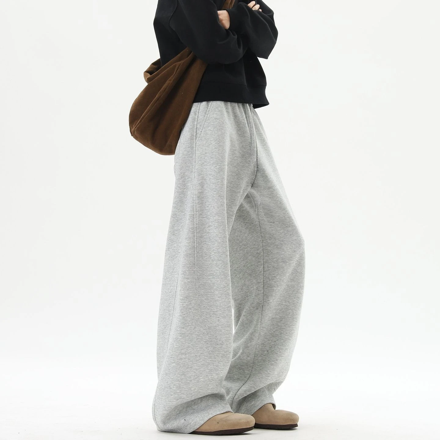 

Американский уличный бренд, эластичные драпированные спортивные штаны в стиле ретро для мужчин, американские свободные и универсальные широкие повседневные брюки