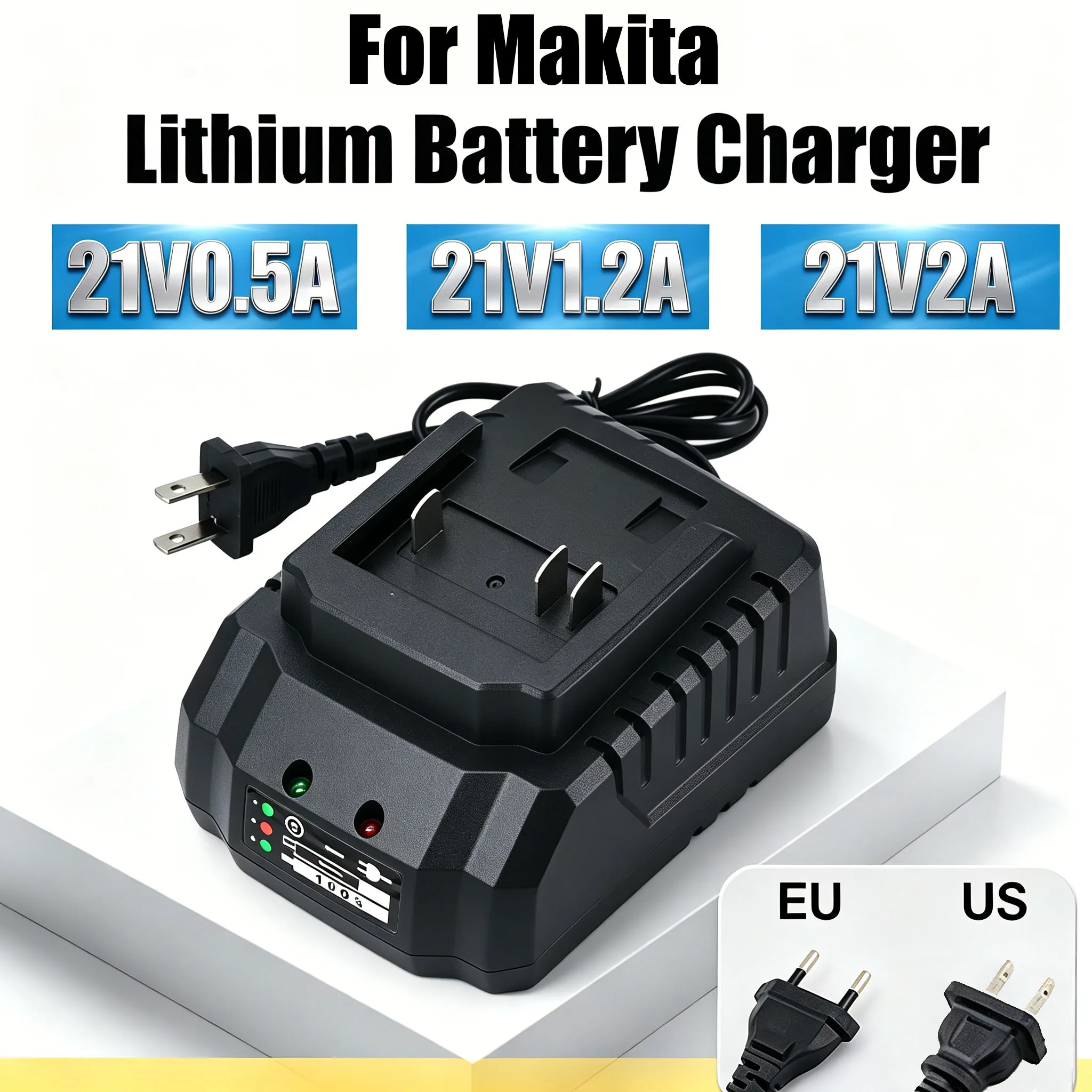 EU/US For Makita 21V0.5A 1.2A 2A Electric Drill Wrench Blower Grinder for 18V Battery Charger Universal Electric Tool Charger