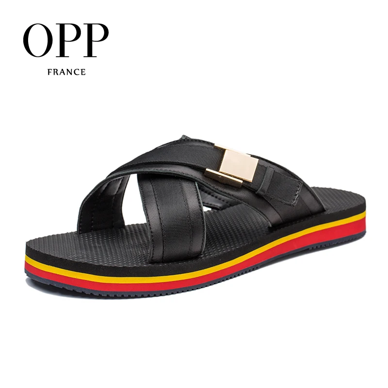 

OPP Summer Casual Sandals Men Soft Mesh Couple Beach Slippers Men Foam Flip-flops Slipper Men Slip-On Slides