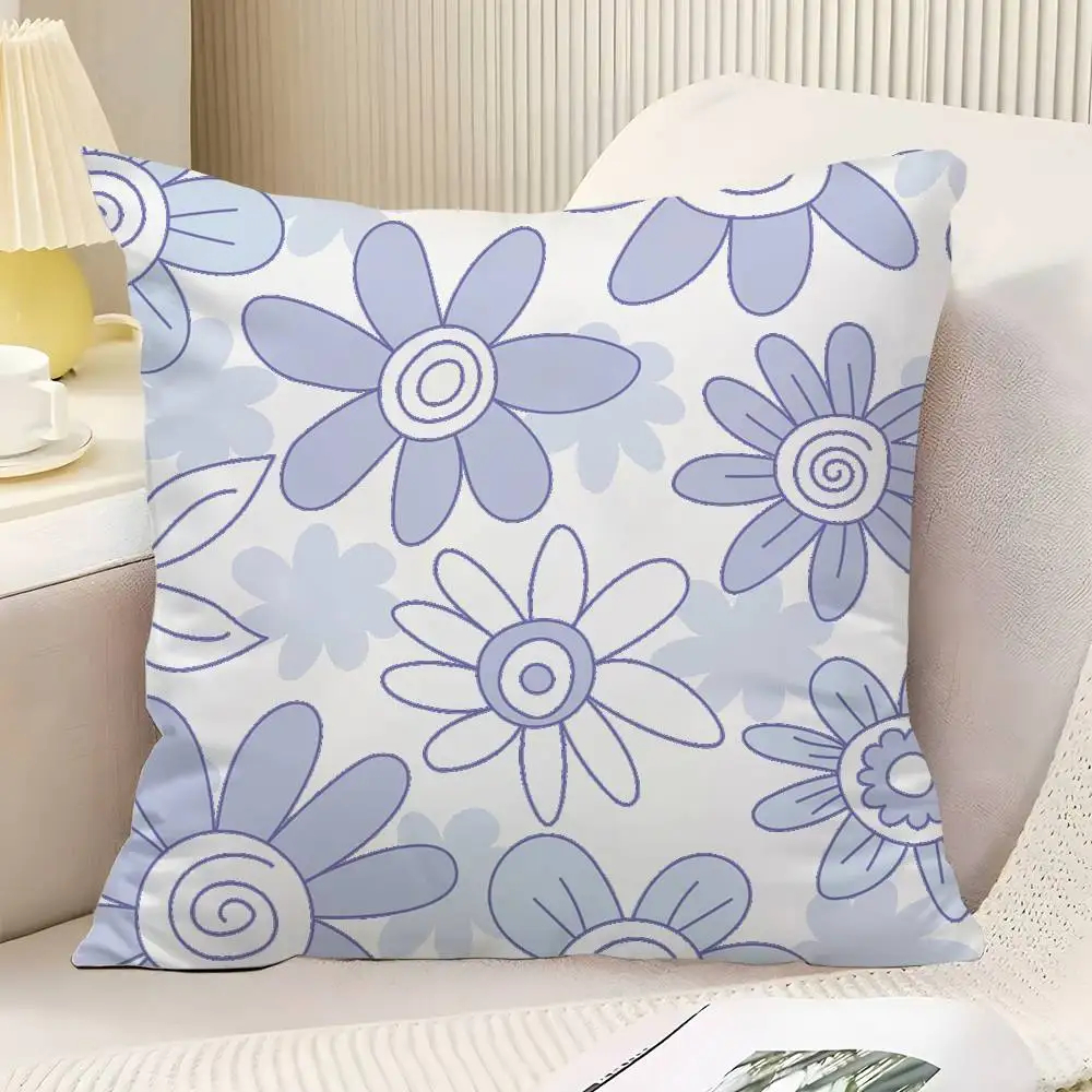 Plain Daisies Throw Pillow Cover Neutral Decor Cushion Cover Soft Sofa Couch Bed Home Decor Pillow Case