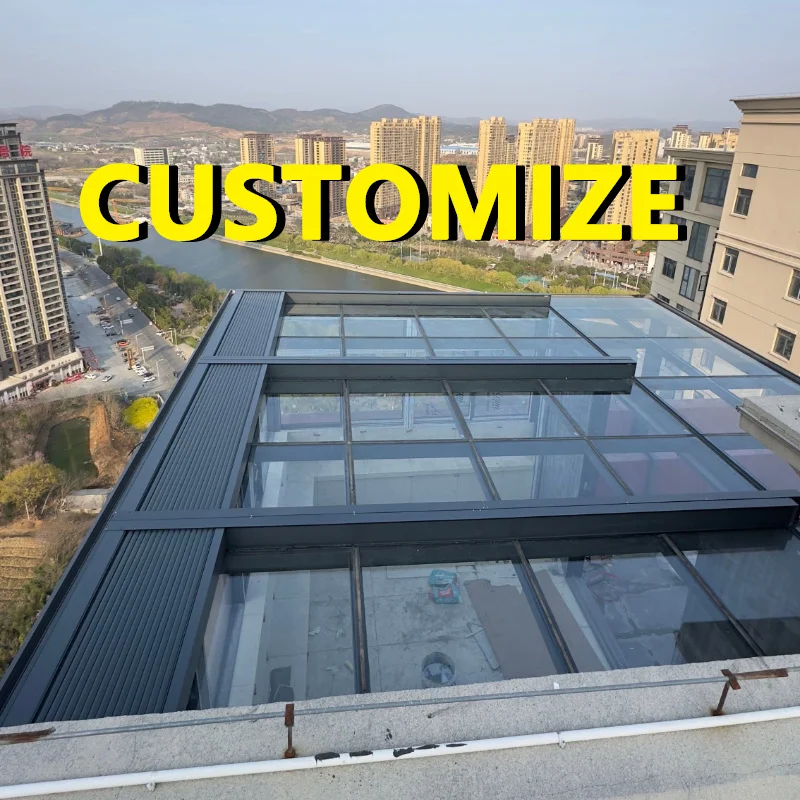Any Size Custom Quick Install DIY Aluminum Awning No Professional Tools Needed Dual Motor Auto Retractable Home Sunroom Canopy