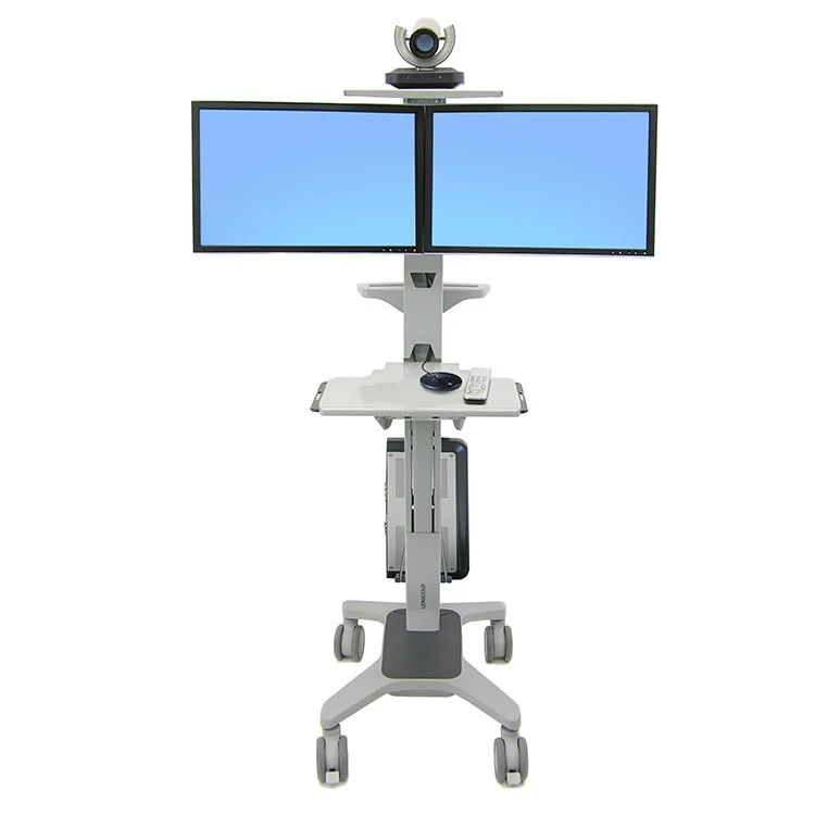 Floor-to-ceiling display lifting bracket mobile medical round trolley