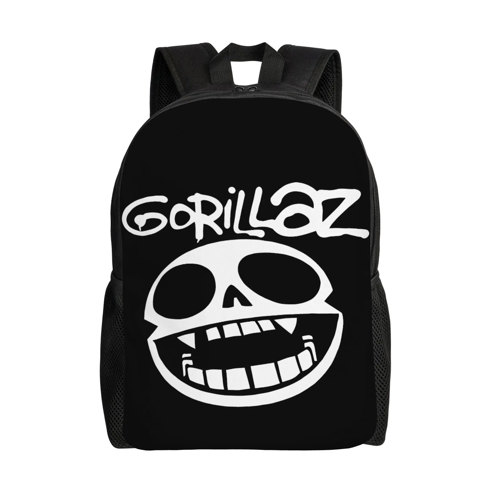 

Novelty Music Band Gorillaz Punk Rock Skull Backpack Outdoor Style Backpacks Boy Modern School Bags Lightweight Rucksack