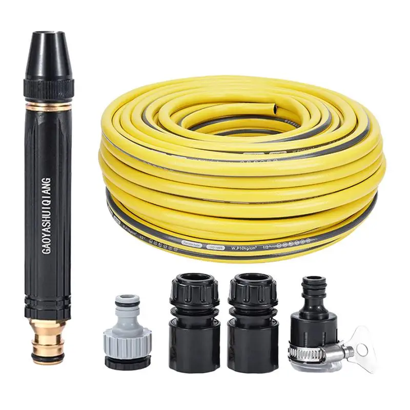 

Garden Hose High Pressure Car Wash Nozzle Lightweight Kink-Free Adjustable Easy Storage Water Hose for Outdoor Watering Car Wash