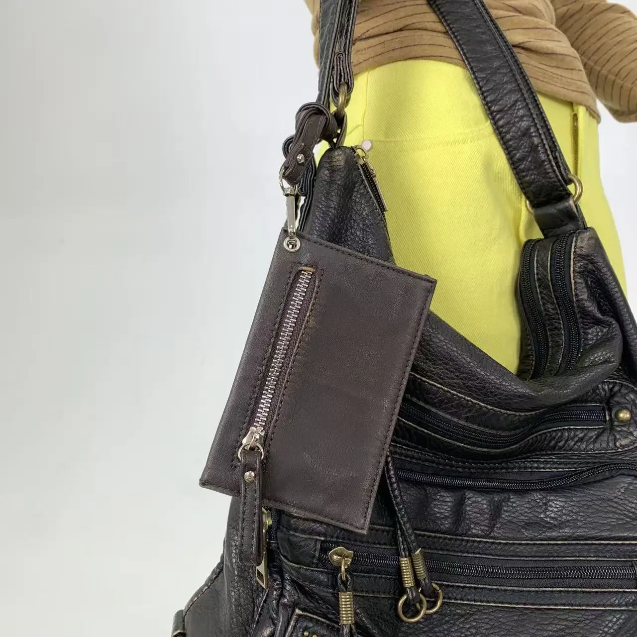 Y2K Vintage passende kleine Kleingeldtasche, große Tasche mit würziger Mädchen-Straßenpersönlichkeit, kleine Kartentasche mit Riemen