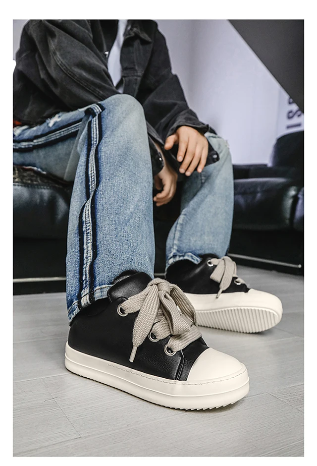 

High-top men's hiking boots winter outdoor shoes lace-up non-slip sports casual hiking boots men's padded warm shoes