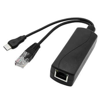 48v כדי 5v usb סוג-c pe כוח אספקת pe usb מעל ethernet 48v כדי 5v tpye-c poe rj45 נקבה עבור פטל e1