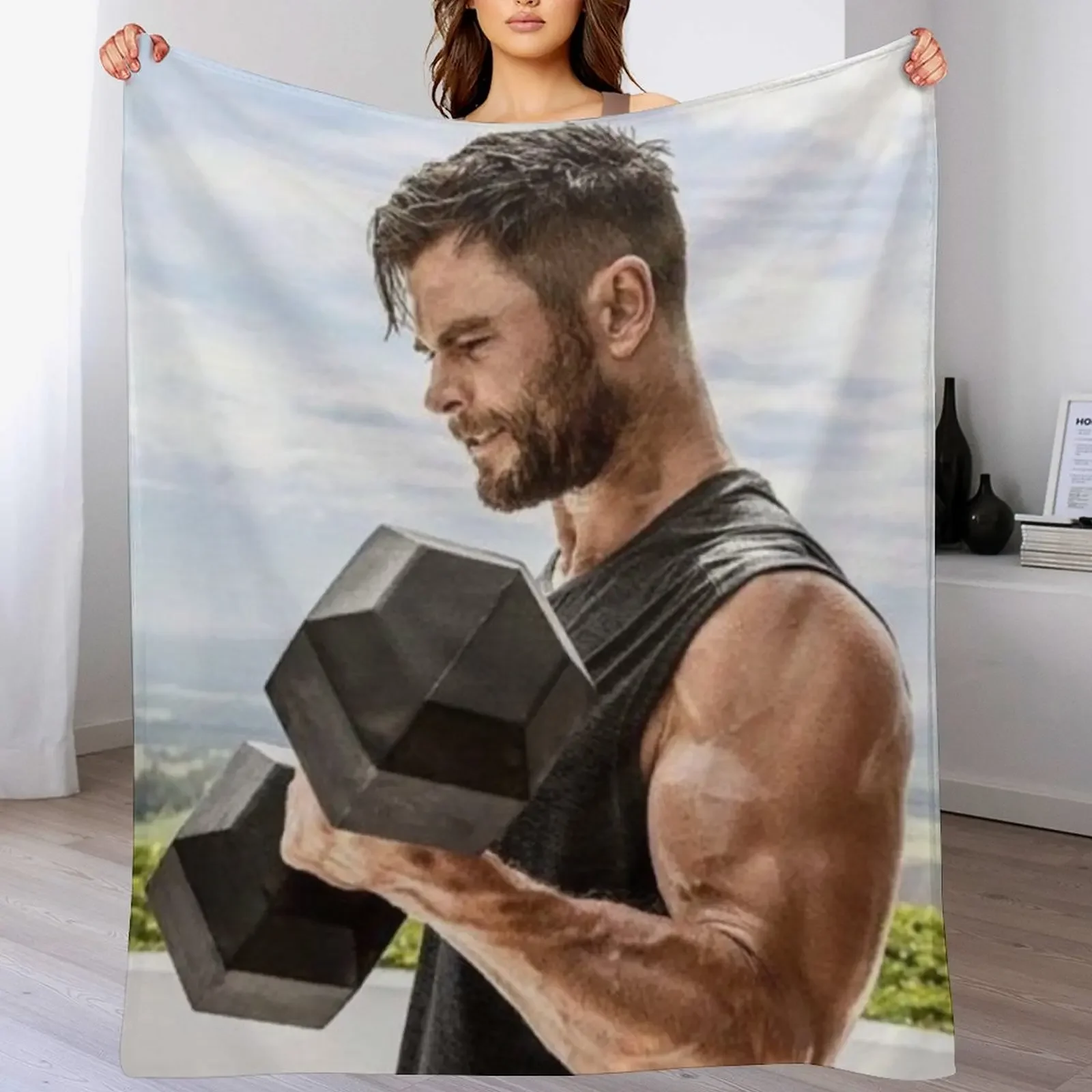 

Chris Hemsworth Throw Blanket Hairy Bed Bed Fashionable Blankets